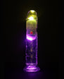 RealRock Wireless Rechargeable Remote Control LED Vibrating 7 in. Dildo Clear
