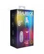 RealRock Wireless Rechargeable Remote Control LED Vibrating 8 in. Dildo Clear