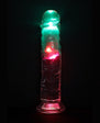 RealRock Wireless Rechargeable Remote Control LED Vibrating 8 in. Dildo Clear