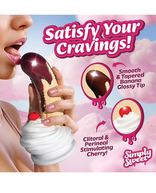 Simply Sweet Chocolate Dipped Banana Split Premium Silicone Dildo