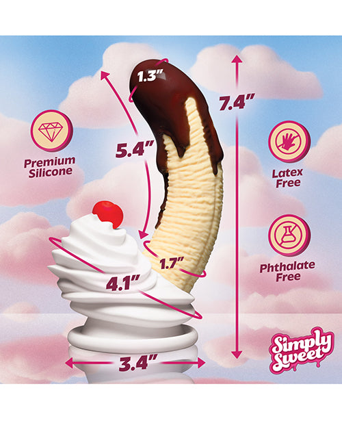 Simply Sweet Chocolate Dipped Banana Split Premium Silicone Dildo