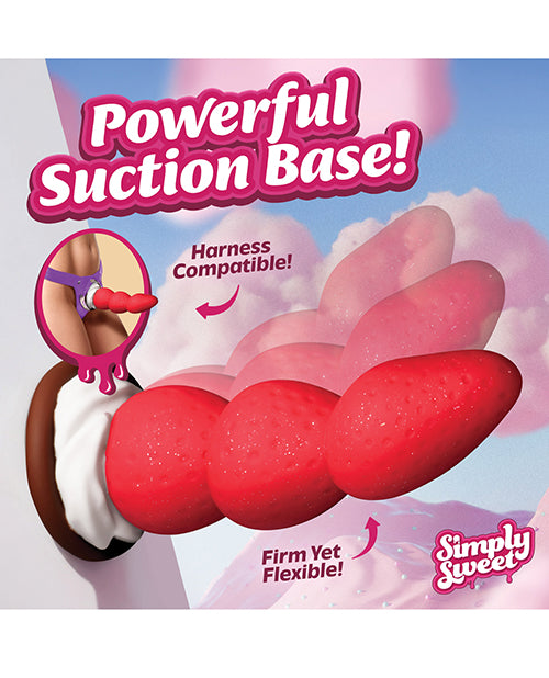Simply Sweet Strawberry Sweet Cream Premium Silicone Dildo