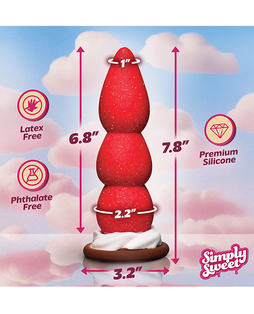 Simply Sweet Strawberry Sweet Cream Premium Silicone Dildo