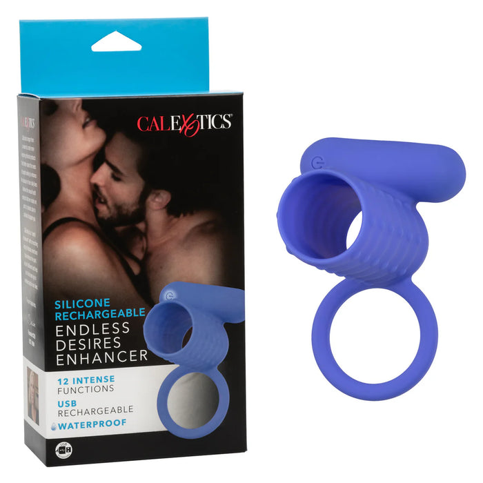 Silicone Rechargeable Endless Desire Enhancer - Blue