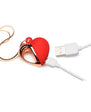 Charmed 10X Vibrating Silicone Heart Necklace Rechargeable Stimulator