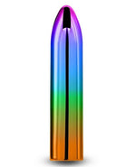 Chroma Rainbow Rechargeable Vibrator - Medium - Multicolor