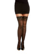 Lace Top Thigh High - Black O/S