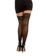 Lace Top Thigh High - Black O/S