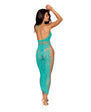 Seamless Halter Gown - Turquoise O/S