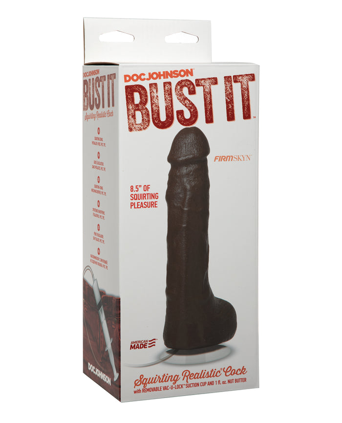 Bust It Squirting Realistic Cock w/1 oz Nut Butter