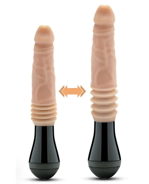 Dr. Skin Silicone Dr. Knight Rechargeable Thrusting Gyrating Vibrating Dildo - 10.5in