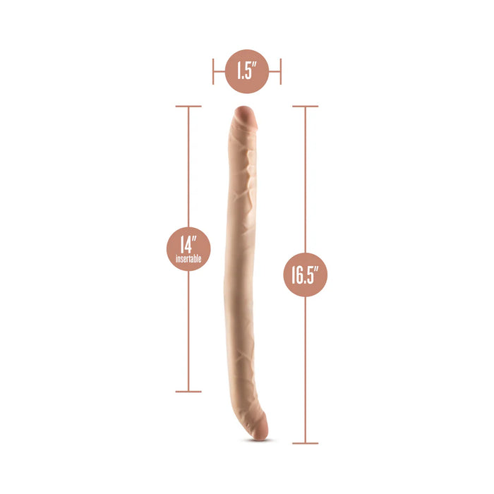 Dr. Skin Plus Posable Double Dong 16.5in Beige