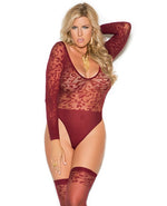 Floral Mesh Teddy w/ Stockings - Queen Size