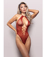 Vixen Just Kissed Seamless Lace Teddy - Red O/S