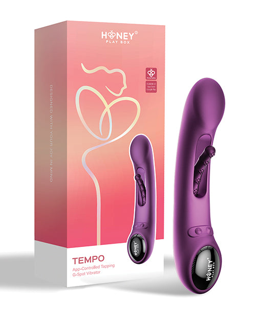 Honey Play Box Tempo Pressure Sensing App-Controlled Tapping G-Spot Vibrator Purple