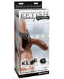 Fetish Fantasy Extreme Hollow Strap-On Dildo and Harness 10in - Chocolate