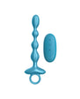 Luv Inc Gr41: Grooved Ring Luv Beads Metallic Blue