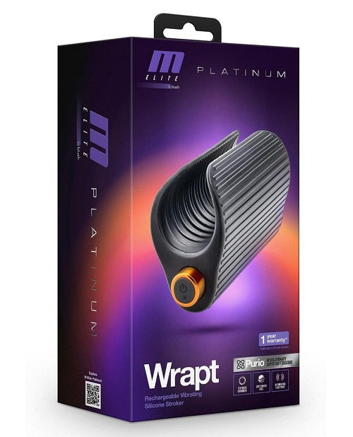 M Elite Platinum Wrapt - Rechargeable Silicone Dual End Masturbator