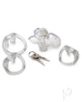 Master Series Clear Captor Chastity Cage with Keys - Small - Clear