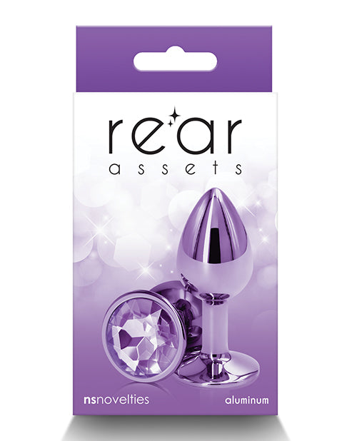 Rear Assets Metal Anal Plug Small Purple