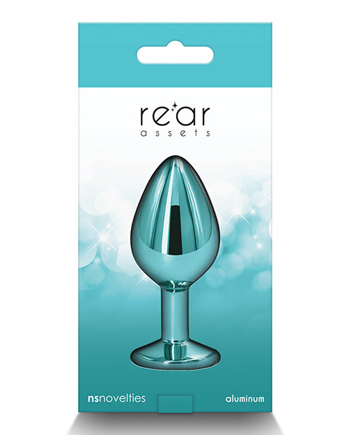 Rear Assets Metal Anal Plug Medium Teal