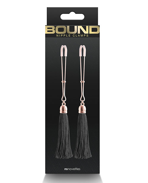 Bound Nipple Clamps T1 - Rose Gold/Black