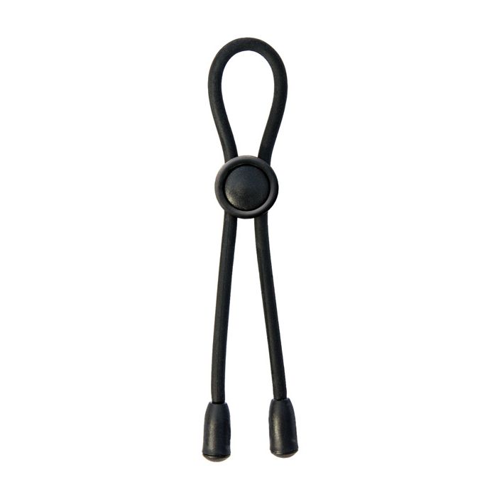 Mack Tuff Adjustable Silicone Cock Tie (Black) Lasso/Bolo