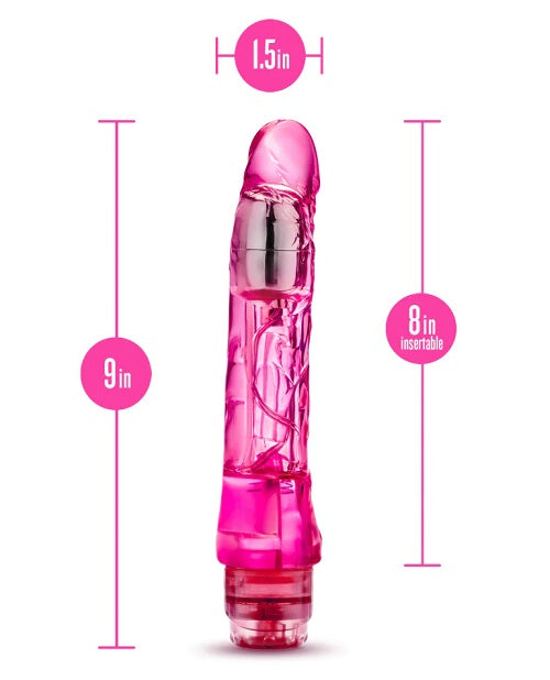 Naturally Yours Mambo Vibrating Dildo 9in - Pink
