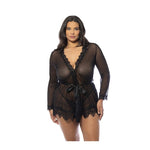 Provence Short Robe - Black (Queen)