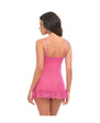 Valentine Lace Babydoll w/Bows & G-String - Rose