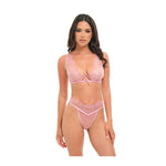 Beatriz Lace 2 pc Set w/Open Back - Pink