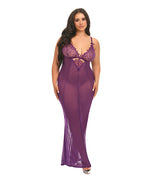 Katana Mesh & Eyelash Lace Gown - Queen