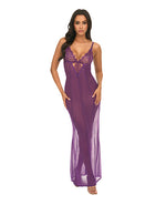 Katana Mesh & Eyelash Lace Gown