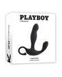 PLAYBOY COME HITHER RECHARGEABLE REMOTE CONTROLLED SILICONE VIBRATING PROSTATE MASSAGER BLACK