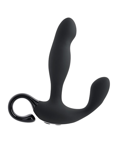 PLAYBOY COME HITHER RECHARGEABLE REMOTE CONTROLLED SILICONE VIBRATING PROSTATE MASSAGER BLACK