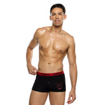 Playboy Men's Tuxedo Modal Boxer Briefs (Black/Red)
