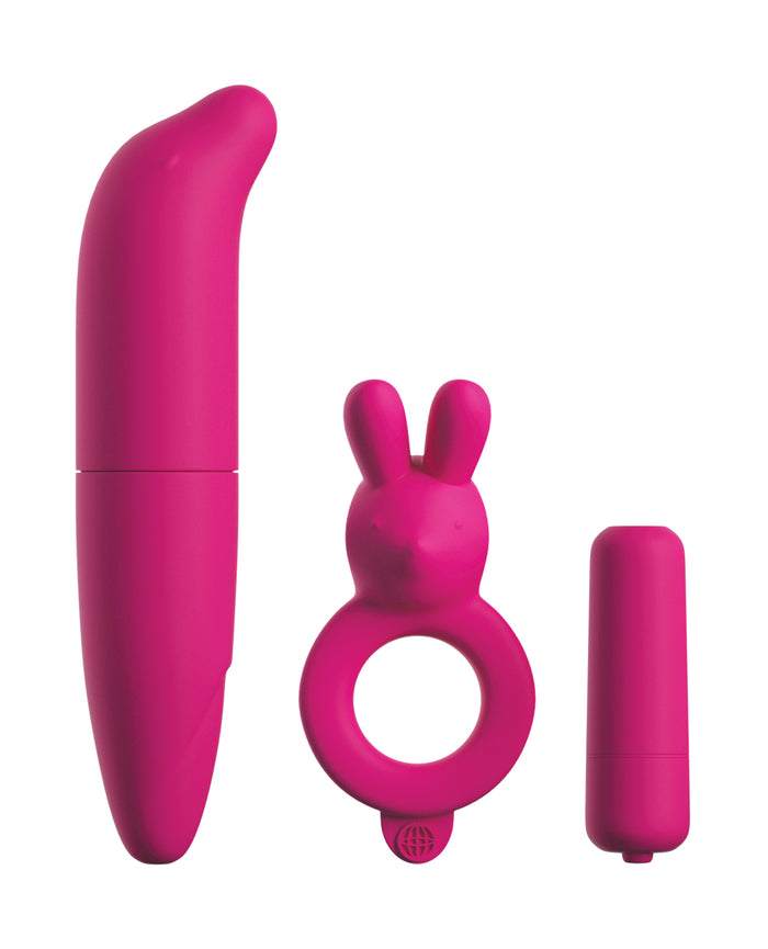 Pipedream Classix 3-Piece Couples Vibrating Starter Kit Pink