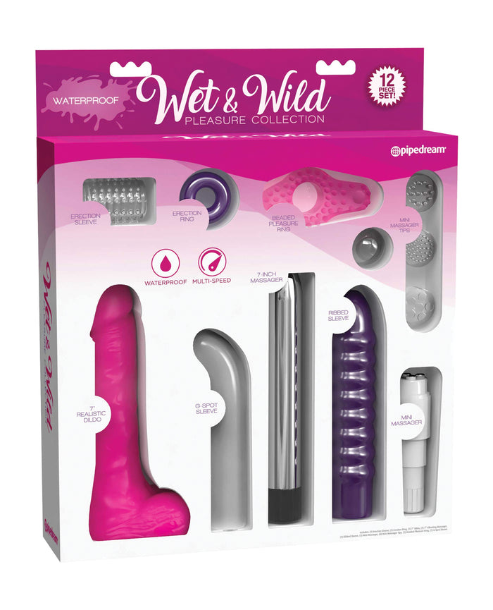 Pipedream Waterproof Wet & Wild Pleasure Collection 13-Piece Set