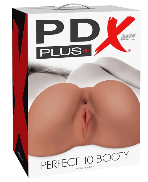 PDX Plus Perfect 10 Booty Realistic Pussy & Ass Masturbator - Caramel