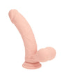 Realrock Realistic Dual Density Vibrating Silicone Dildo with Weighted Balls 6 in.