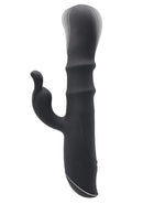Ringmaster Rechargeable Silicone Rabbit Vibe Ring - Black