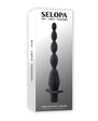 Selopa Vibrating Butt Beads Rechargeable Anal Silicone Black