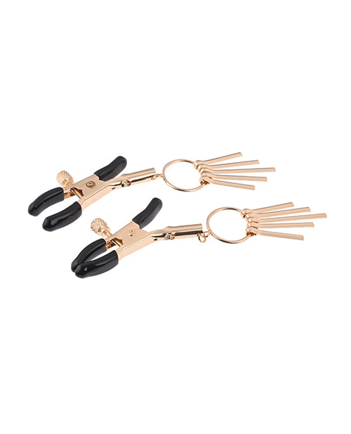 SS Sex & Mischief Verge Nipple Clamps - Gold/Black