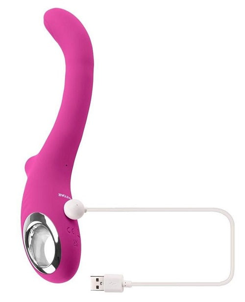 Strike a Pose Rechargeable Silicone Dual Vibrator