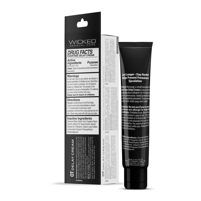 Wicked Overtime Delay Cream/Prolonger For Men - 1 oz