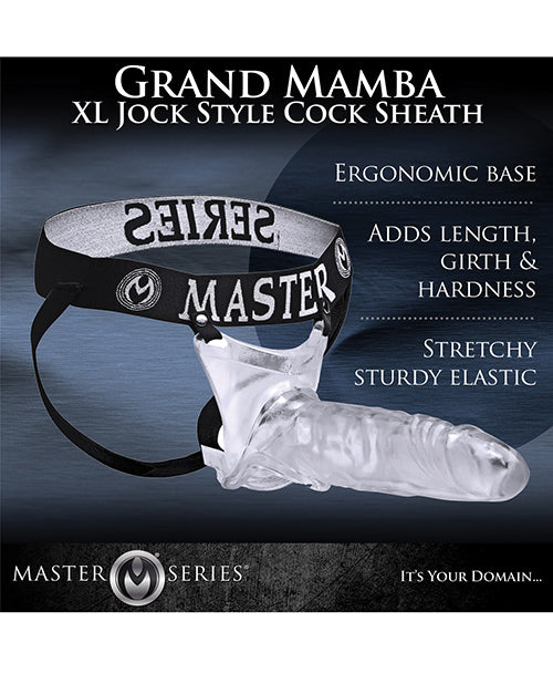 Master Series Grand Mamba XL Style Cock Sheath - Clear