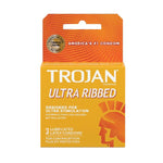 TROJAN ULTRA RIBBED 3PK