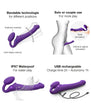 Feature highlights of Strap-On-Me Vibrating Bendable Strap-on: bendable technology, solo or couple use, IPX7 waterproof, and USB rechargeable