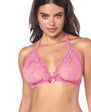 Lacy Halter Top w/Panty 2 pc Set - Pink