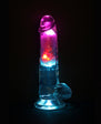 RealRock Wireless Rechargeable Remote Control LED Vibrating 7 in. Dildo with Balls Clear